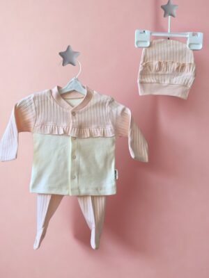 Fırfırlı 3'lü Yenidoğan Yavruağzı Takımı – Tiny Frills