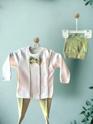 Papyon Detaylı 3'lü Yenidoğan Takımı - Tiny Gent