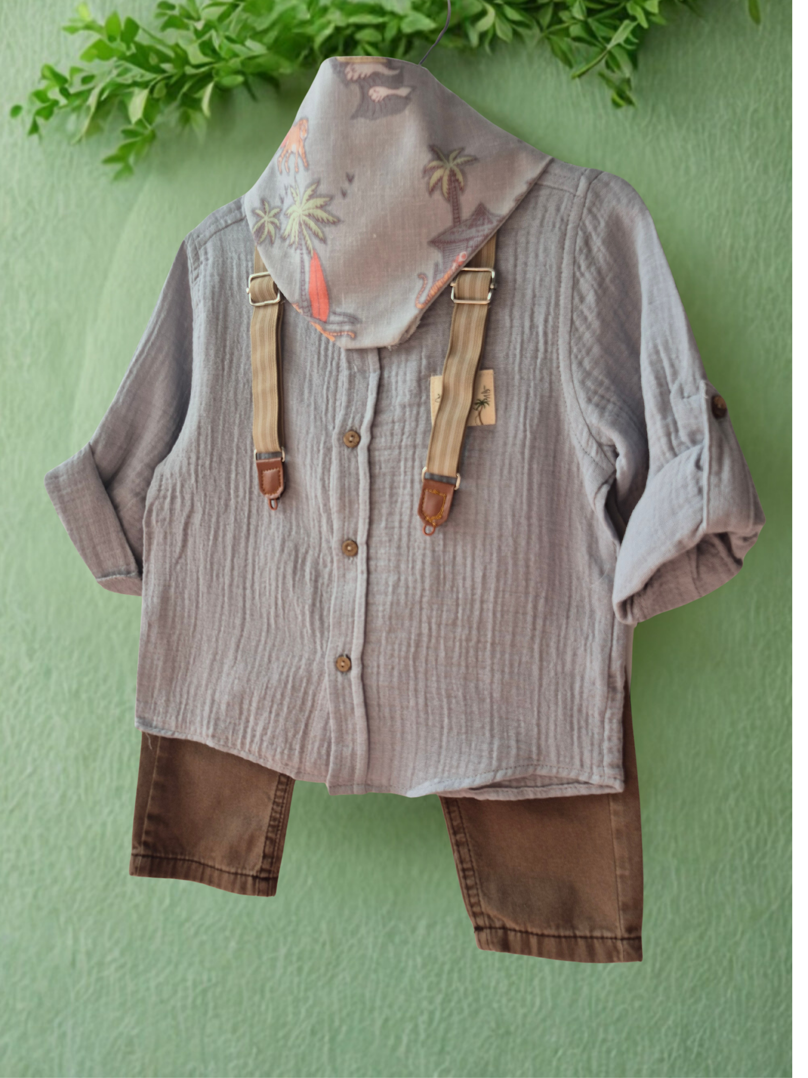 Erkek Bebek Takımı Gri 3'lü - Görsel 3