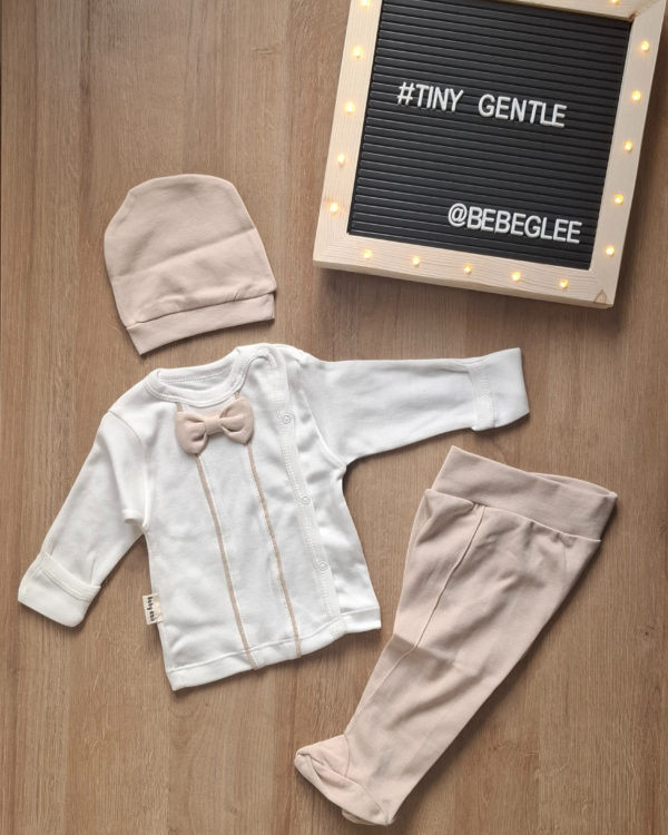 Papyon Detaylı 3'lü Yenidoğan Takımı - Tiny Gentle
